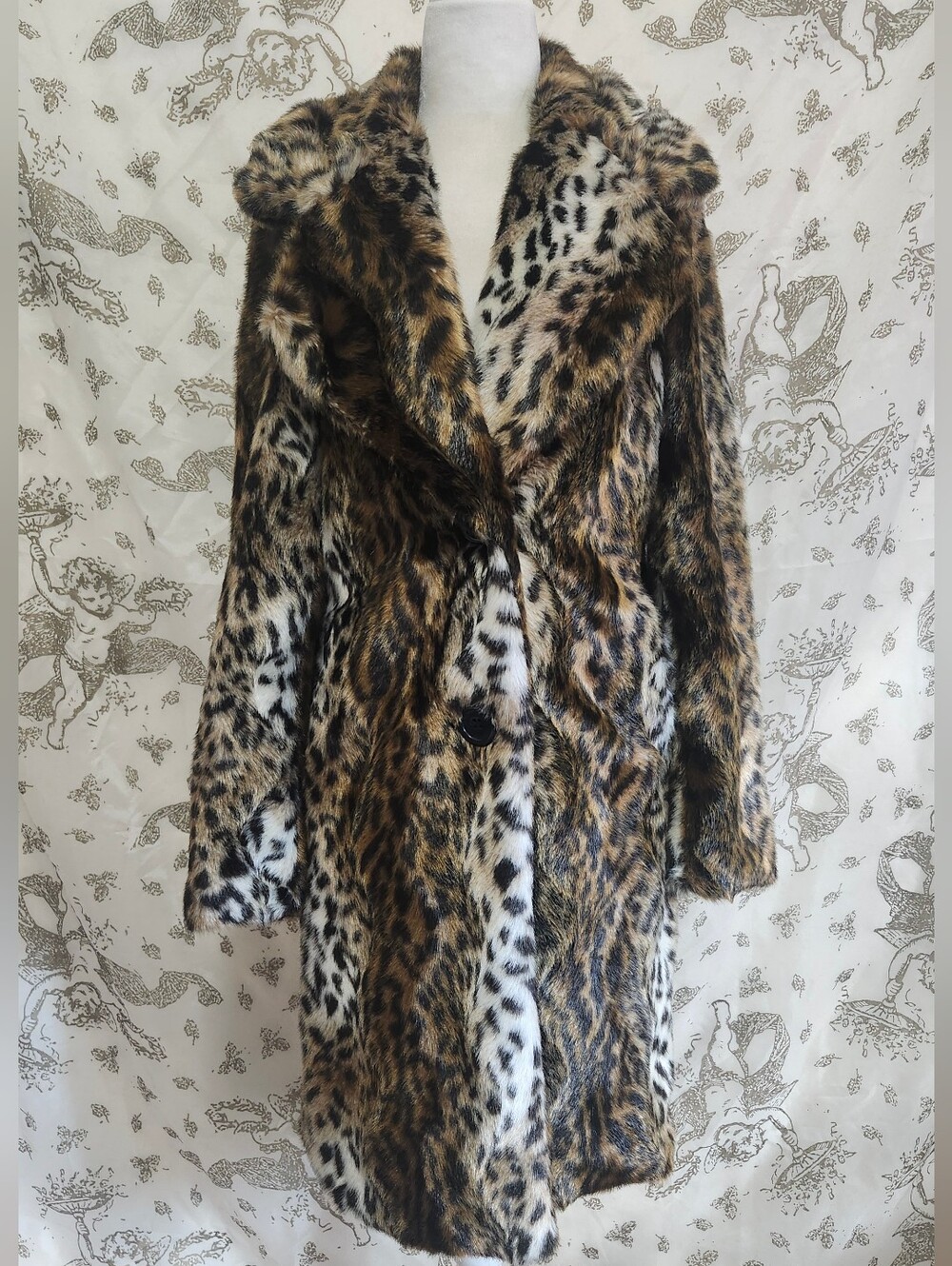 Via Spiga leopard print faux fur Maximaliat Statement coat XS
